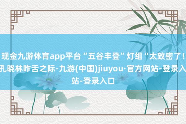 现金九游体育app平台“五谷丰登”灯组“太致密了！”孔晓林咋舌之际-九游(中国)jiuyou·官方网站-登录入口